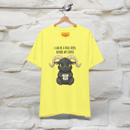 "I Can Be a Real Devil Before My Coffe" Funny T-shirt |Nunu&Miao Studio - Nunu&Miao Studio