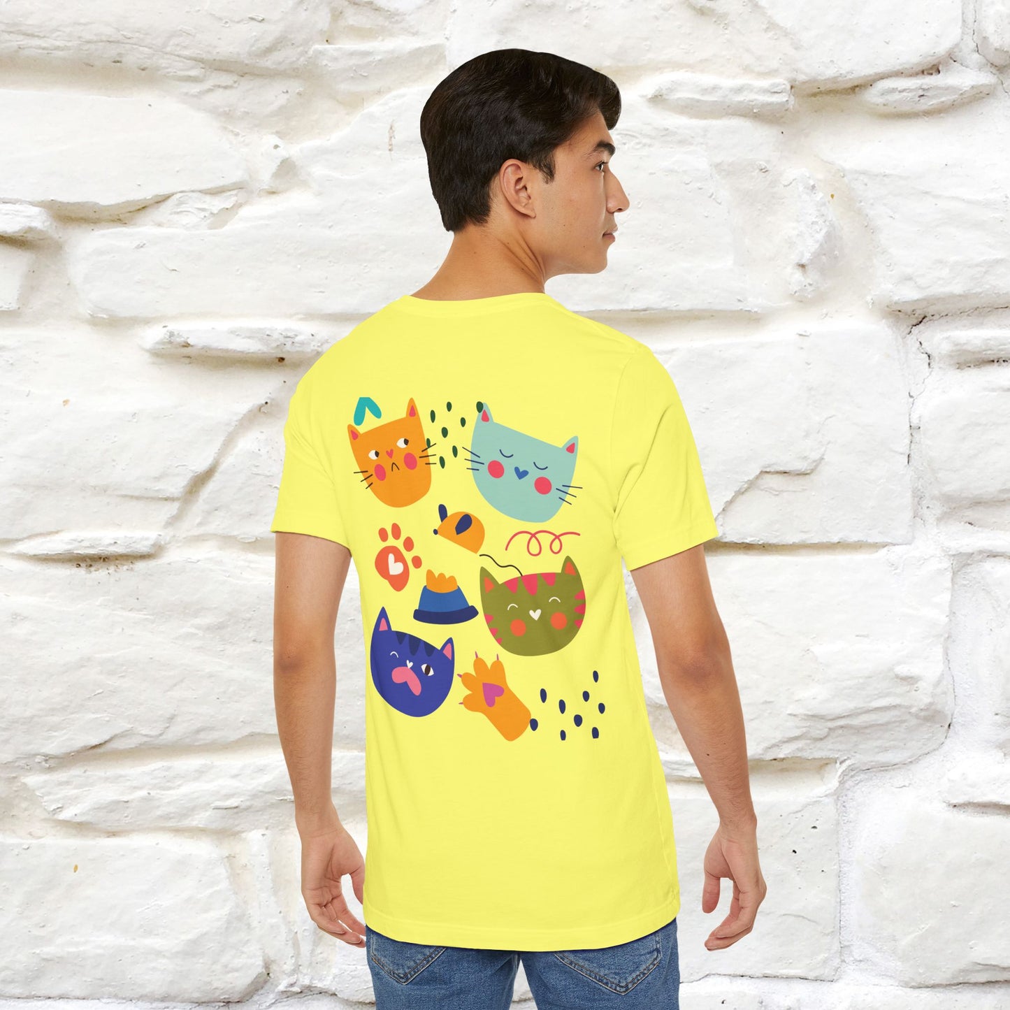 ''The Power Of Meow'' Cat T-Shirt Front and Back Design | Nunu&Miao Studio - Nunu&Miao Studio