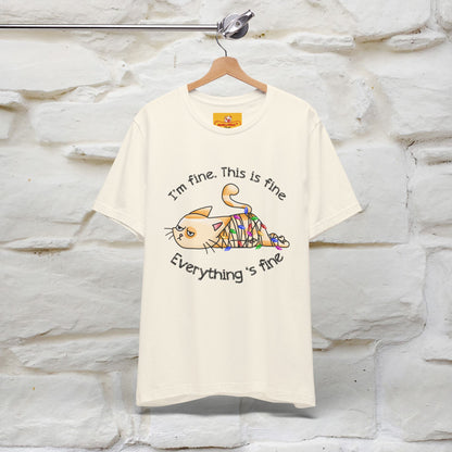 "This Is Fine" |Funny Cat T-Shirt | Nunu&Miao Studio