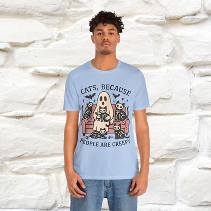 "Cat Because People Are Creepy" Halloween Cat T-shirt |Nunu&Miao Studio - Nunu&Miao Studio