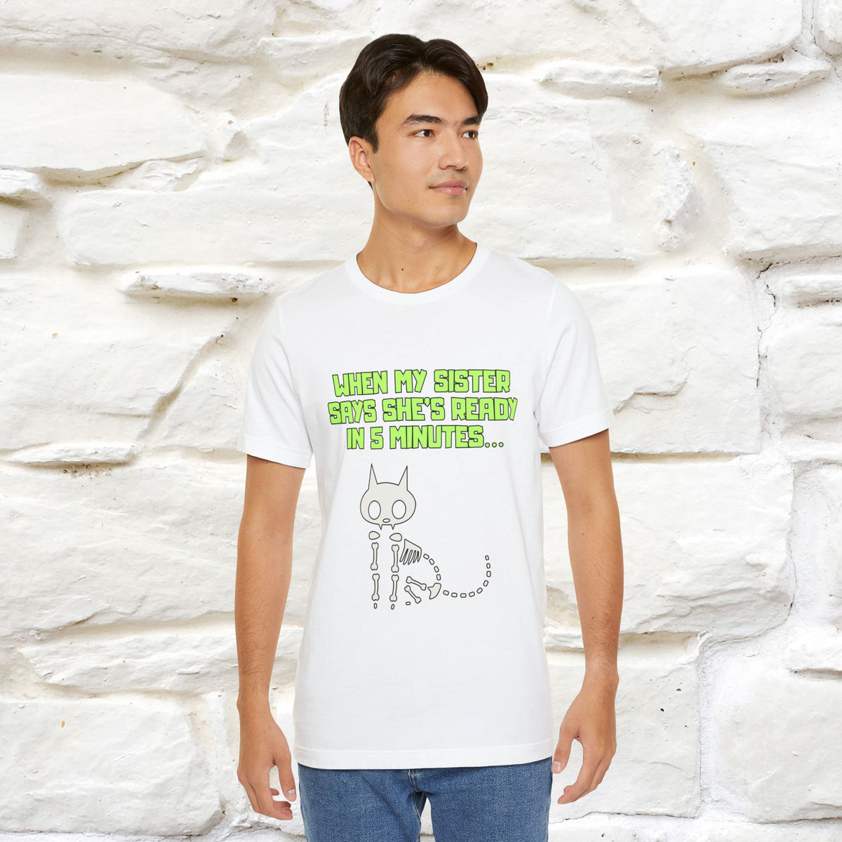 “When my sister says she’s ready in 5 minutes…” | Cat T-Shirt | Nunu&Miao Studio