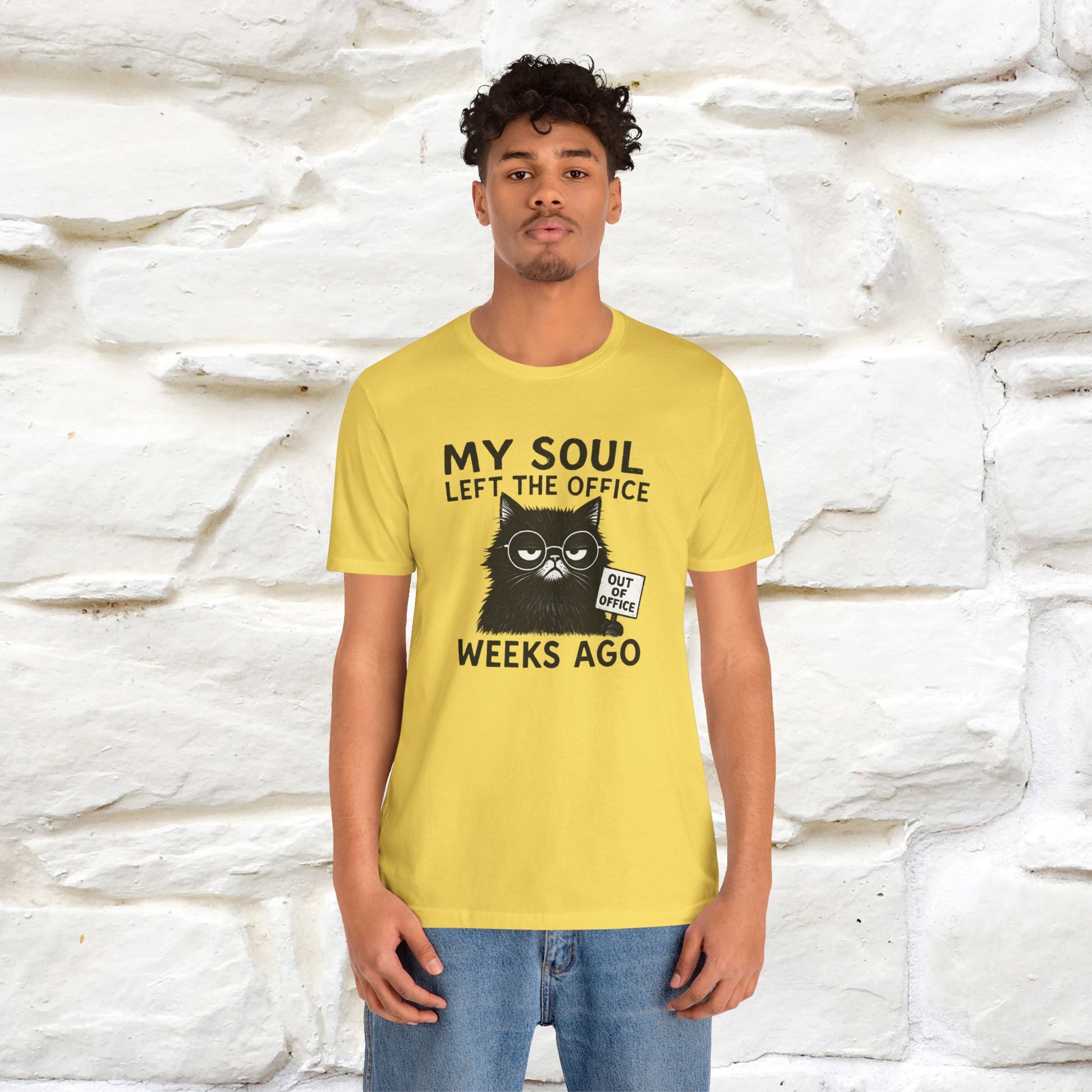 "My Soul Left The Office..." |Funny Cat T-Shirt | Nunu&Miao Studio - Nunu&Miao Studio