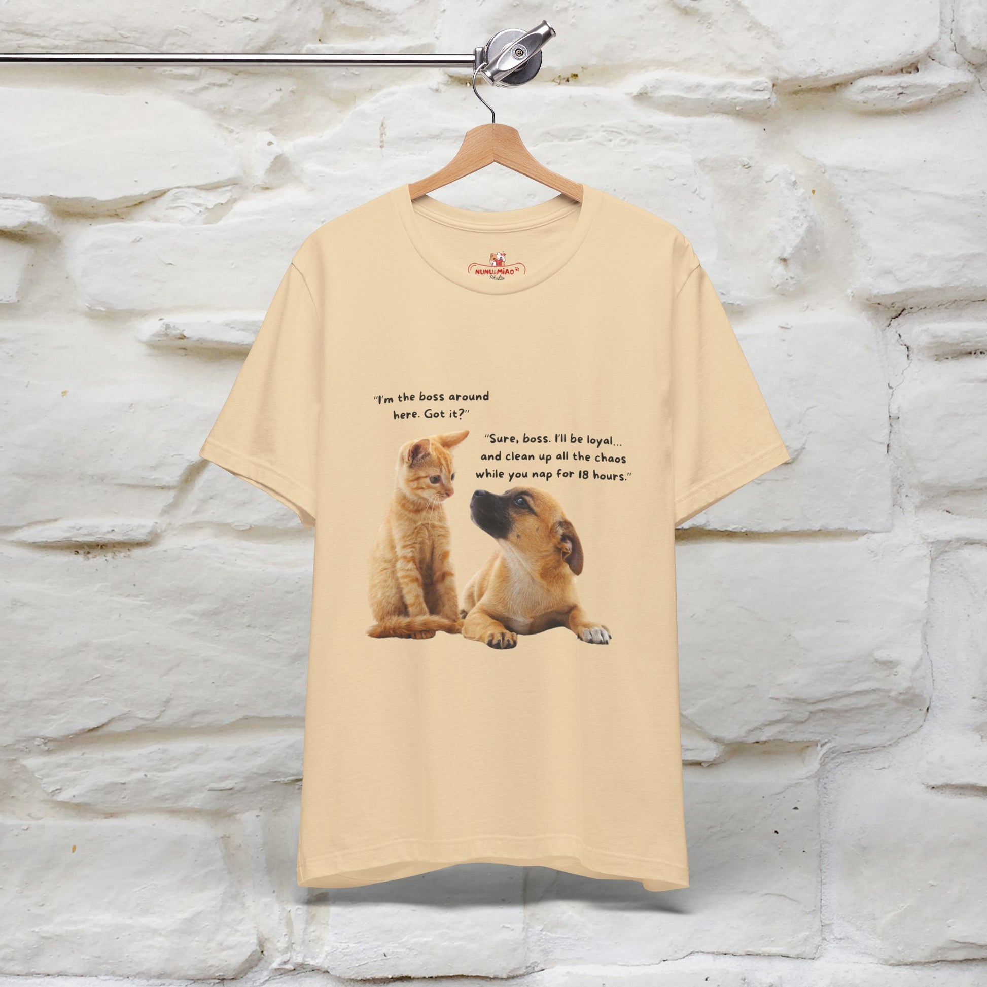 ''I am The Boss Here'' Funny Cat T-shirt for Men and Women  100% Cotton* - Nunu&Miao Studio