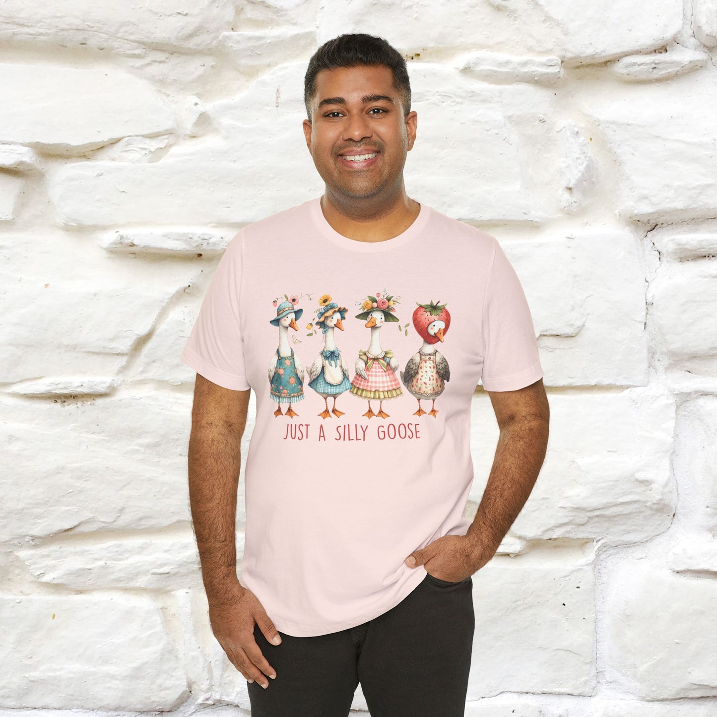 "Just A Silly Goose" Cute T-shirt |Nunu&Miao Studio - Nunu&Miao Studio