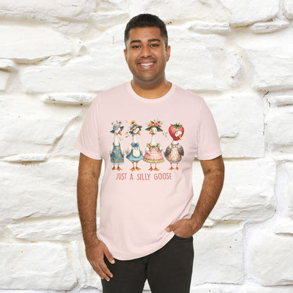 "Just A Silly Goose" Cute T-shirt |Nunu&Miao Studio - Nunu&Miao Studio