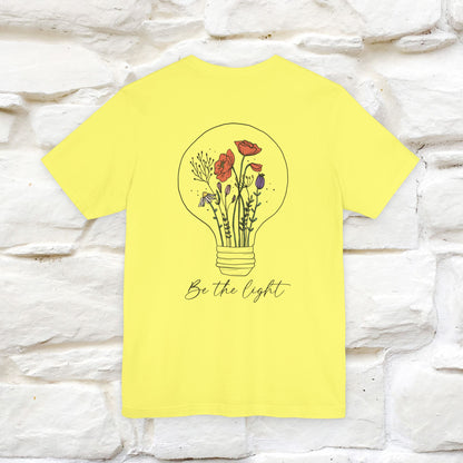 "Be The Light" Cat T-Shirt | Front & Back Design | Nunu&Miao Studio - Nunu&Miao Studio