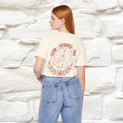 "Espoir Speranza Hope'' Cat T-Shirt Front and Back Design | Nunu&Miao Studio - Nunu&Miao Studio