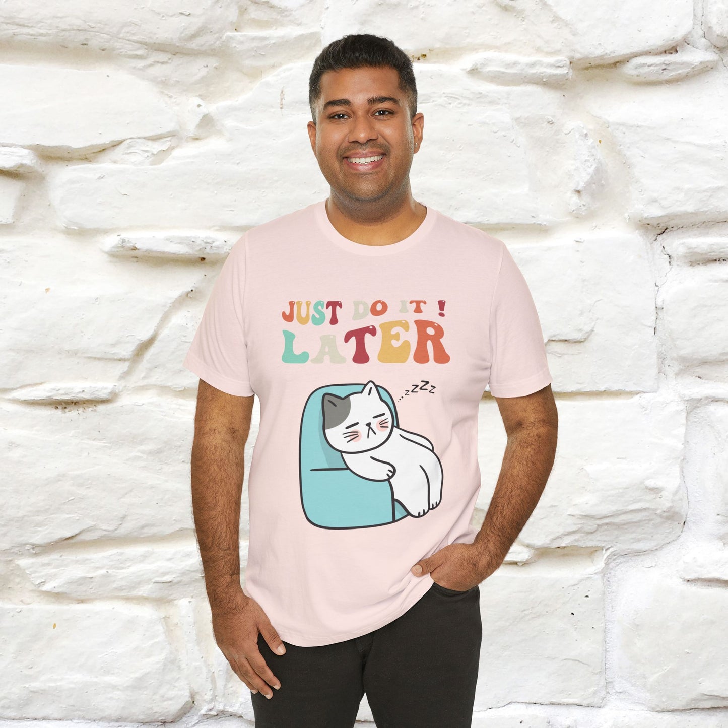 "Just Do It Later" Cat T-shirt |Nunu&Miao Studio - Nunu&Miao Studio