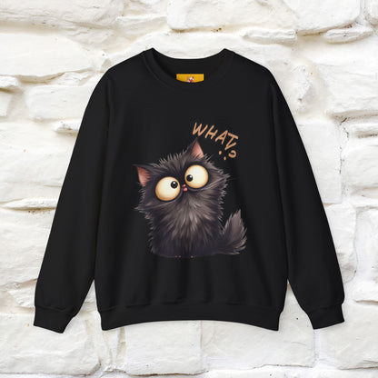 "What'' |Cat Sweatshirt | Nunu&Miao Studio