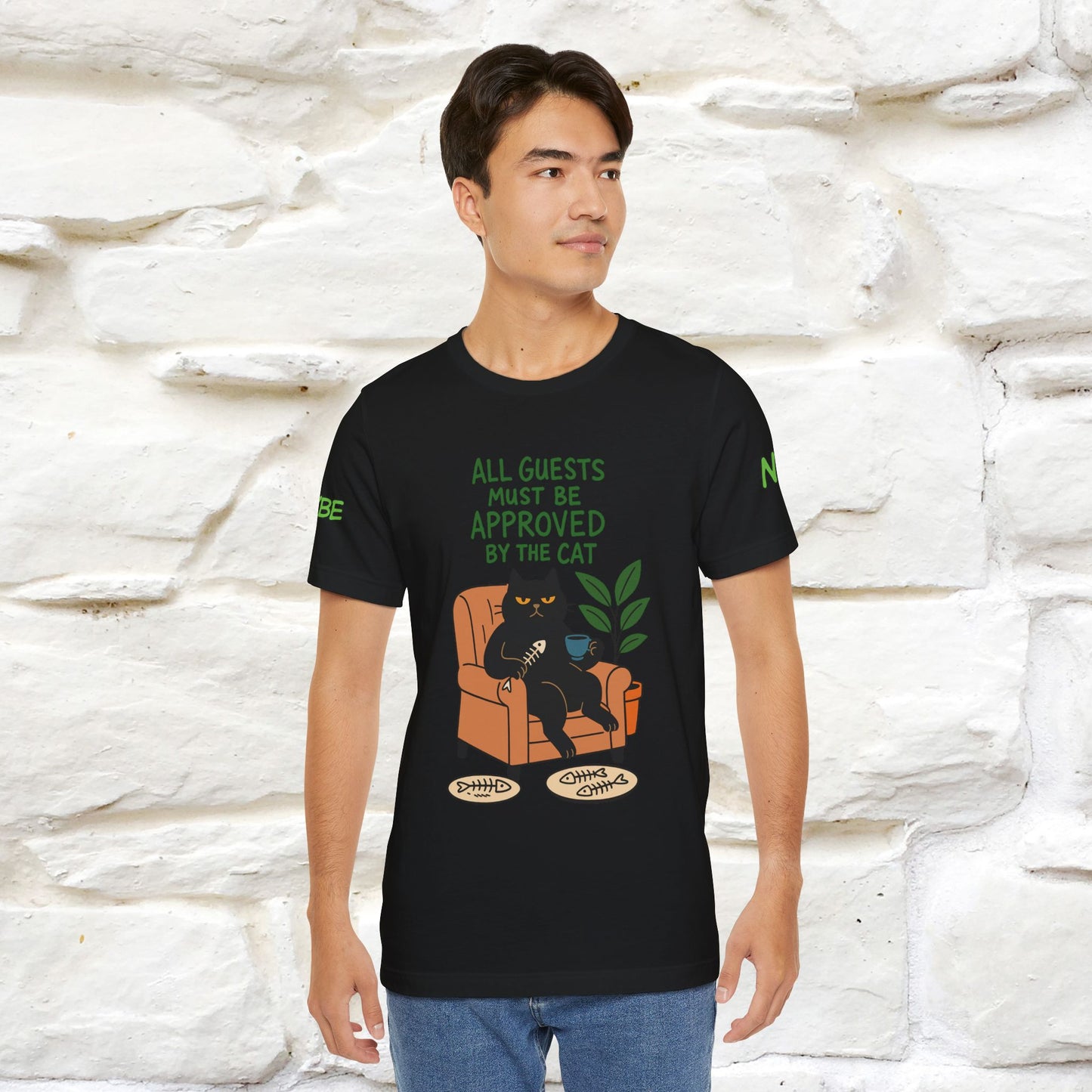 "All Guest Must Be Approved By The Cat - NO,MAYBE" Cat T-shirt |Nunu&Miao Studio - Nunu&Miao Studio