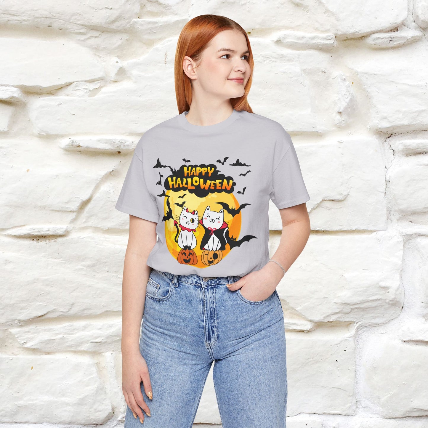 "Happy Halloween Cat Couple " Cat  T-shirt |Nunu&Miao Studio - Nunu&Miao Studio