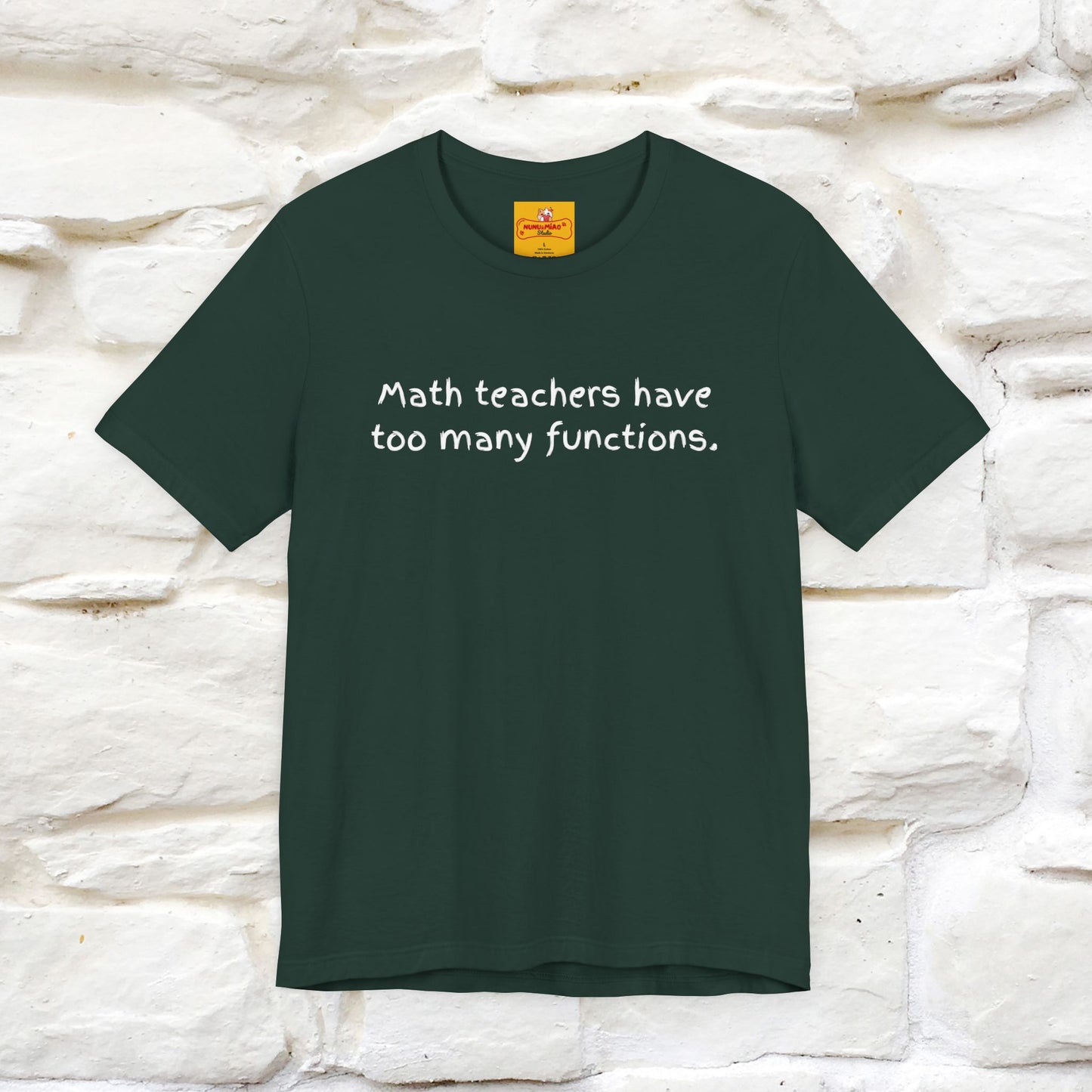 “Math teachers have too many functions.”|  Cat T-Shirt | Front & Back Design | Nunu&Miao Studio