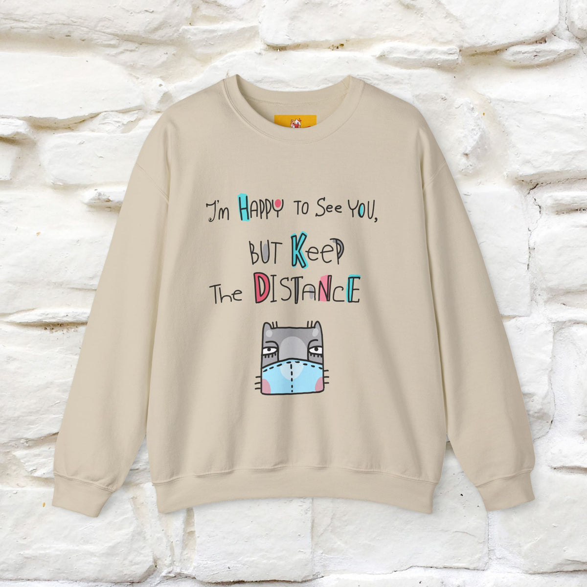 ''I'Am Happy To See You...'' |Cat Sweatshirt | Nunu&Miao Studio