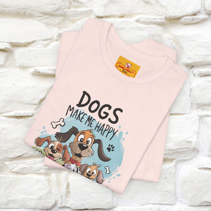 " Dogs Make Me Happy ..."  T-shirt |Nunu&Miao Studio - Nunu&Miao Studio