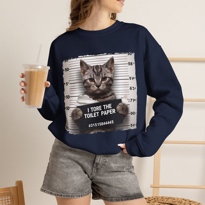 "I Tore The Toilet Paper.'' |Cat Sweatshirt | Nunu&Miao Studio