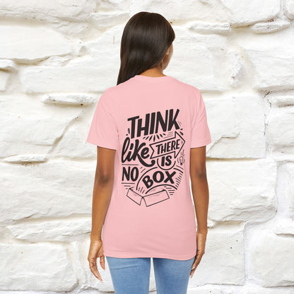 "Think Like There Is No Box" Cat T-Shirt| Front & Back Design | Nunu&Miao Studio - Nunu&Miao Studio