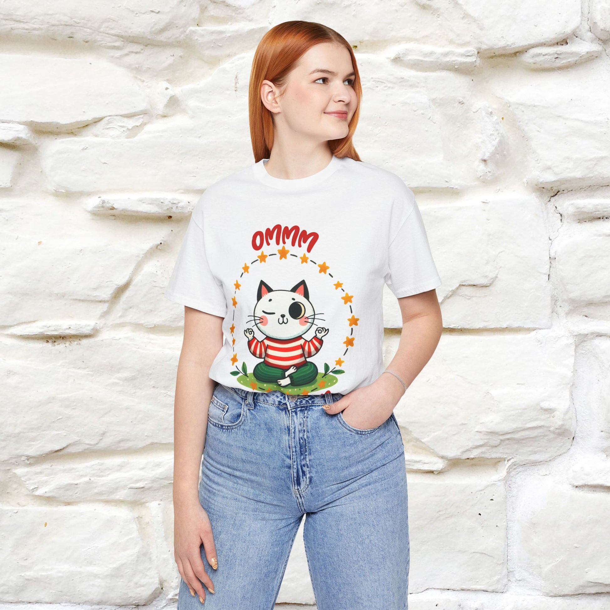 ''Ommm, Keep Calm'' Cat T-Shirt | Nunu&Miao Studio - Nunu&Miao Studio