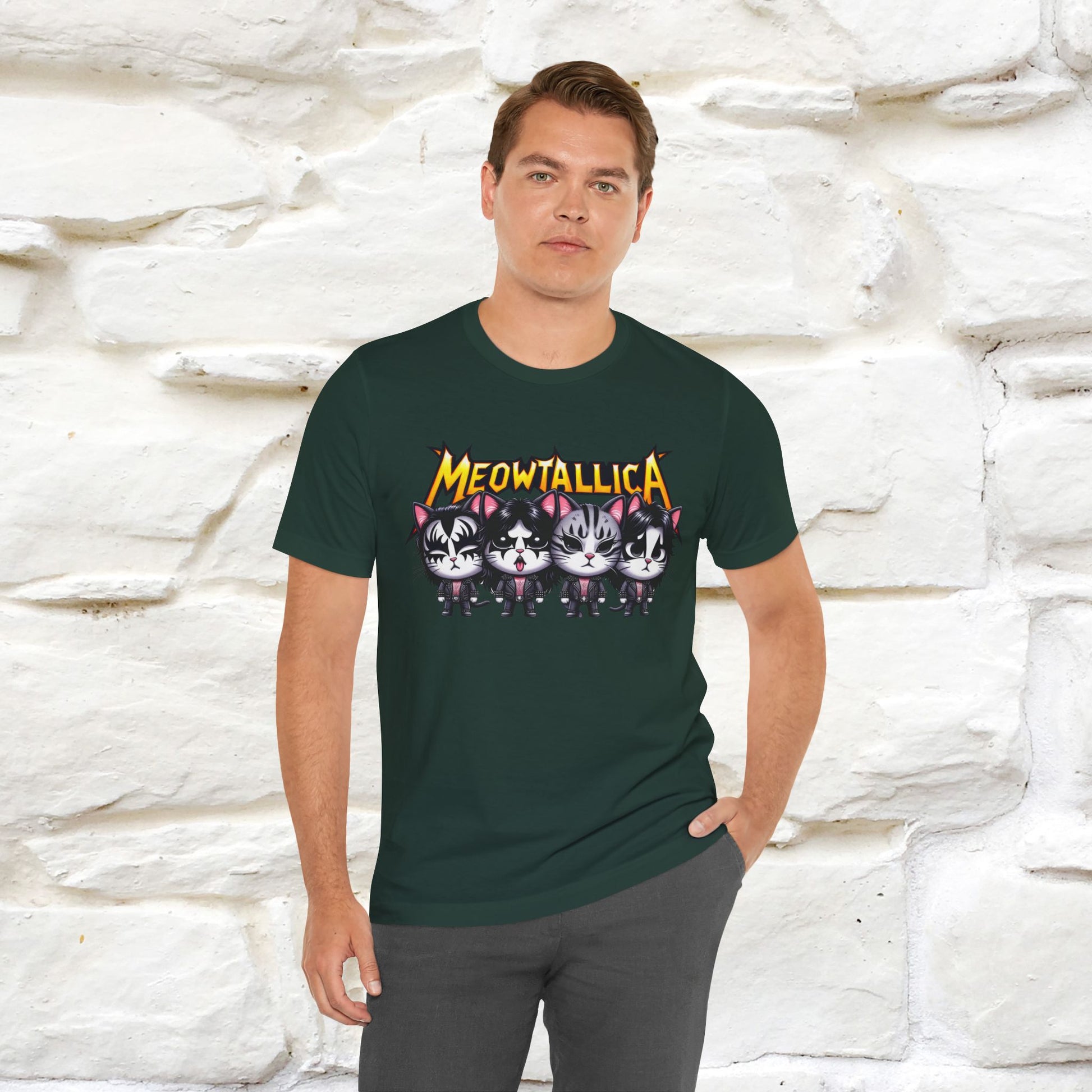Meowtallica T-Shirt | Rock-Inspired Cat Tee| Nunu&Miao Studio - Nunu&Miao Studio