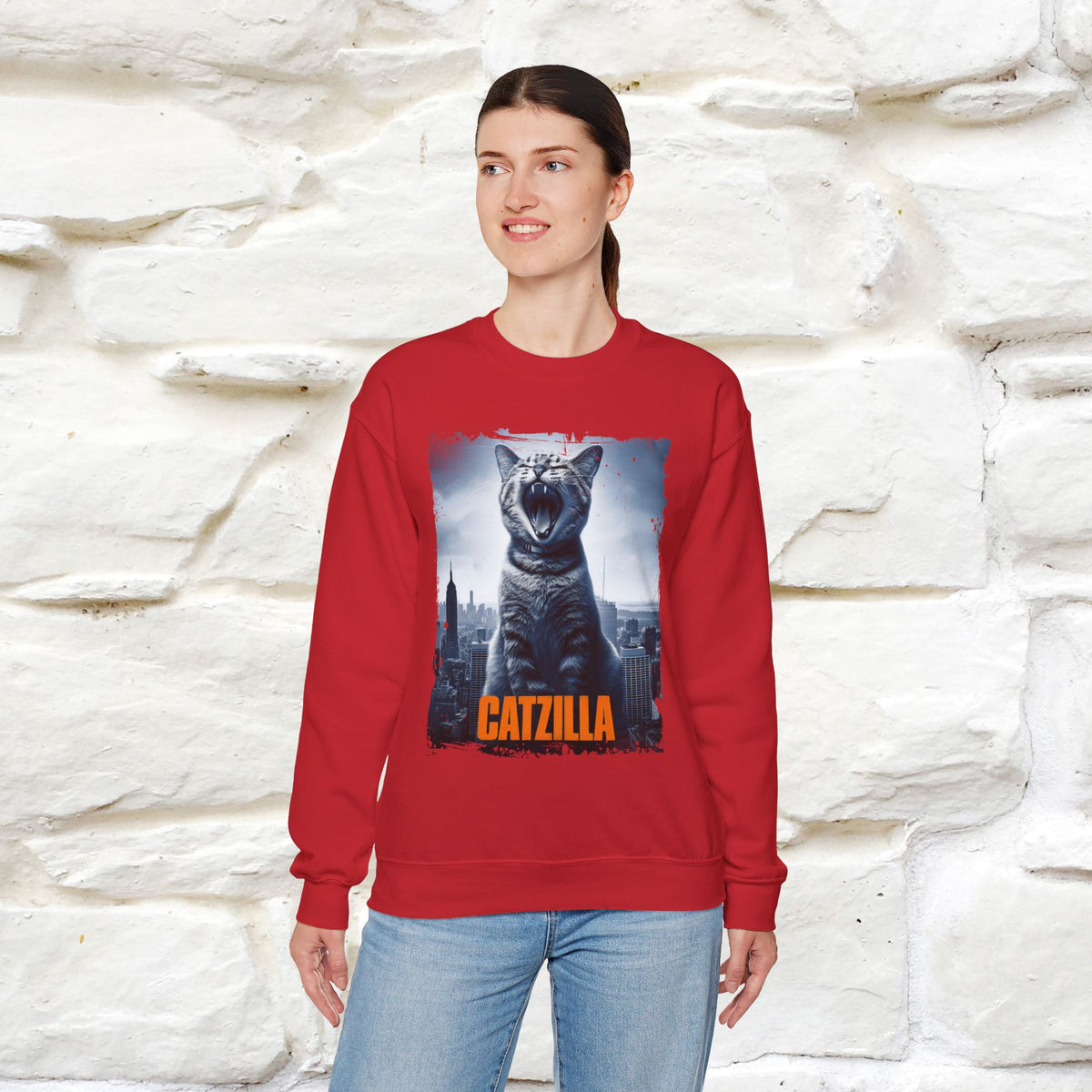 "Catzilla'' |Cat Sweatshirt | Nunu&Miao Studio