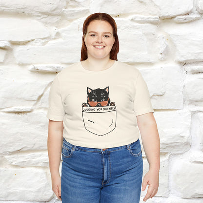 ''Judging You Silently'' | Cat T-Shirt for Men | Nunu&Miao Studio - Nunu&Miao Studio