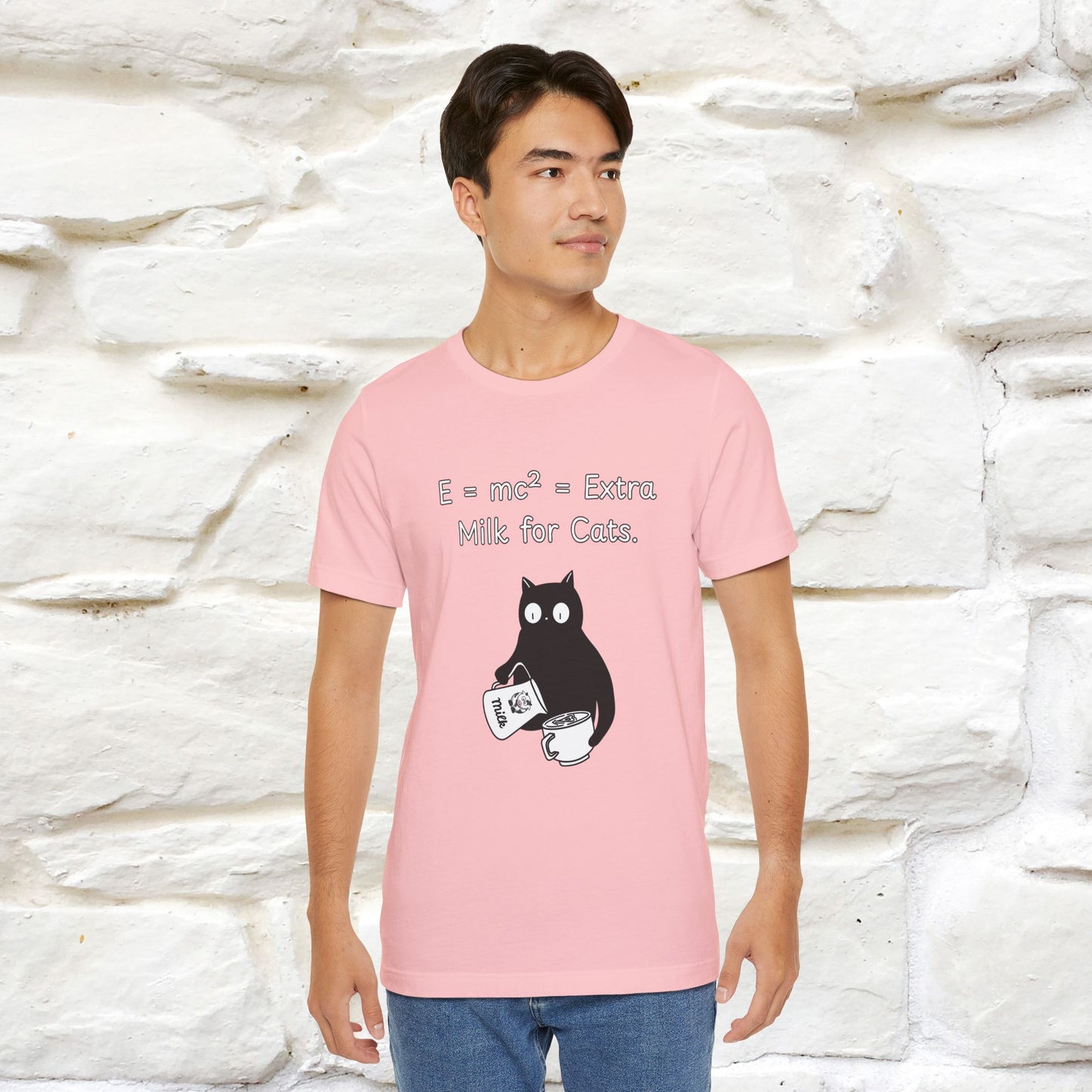 ''E = mc² = Extra Milk for Cats.''| Funny T-Shirt | Nunu&Miao Studio