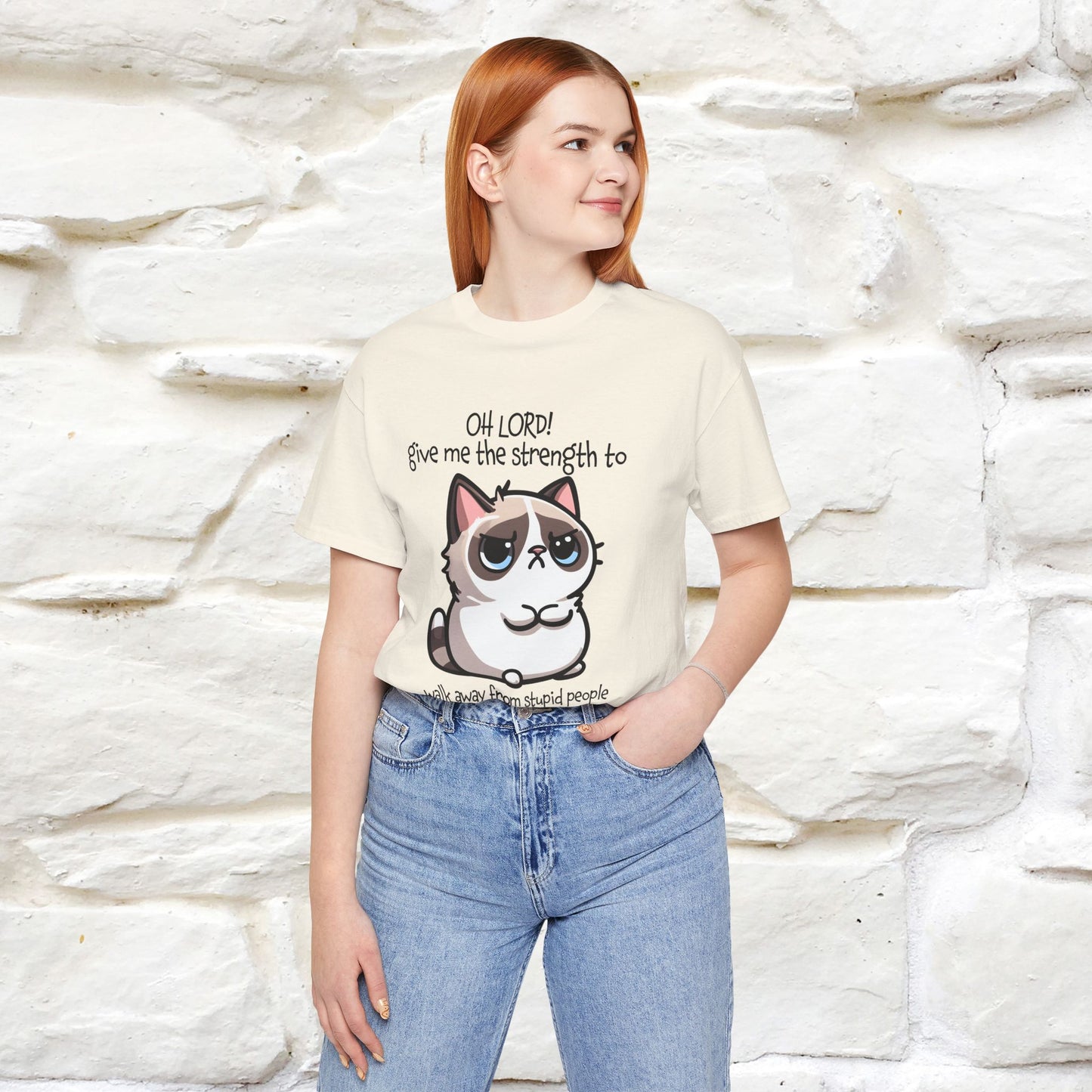 ''Oh Lord! Give Me Strength to ...'' Cat T-Shirt |  | Nunu&Miao Studio - Nunu&Miao Studio