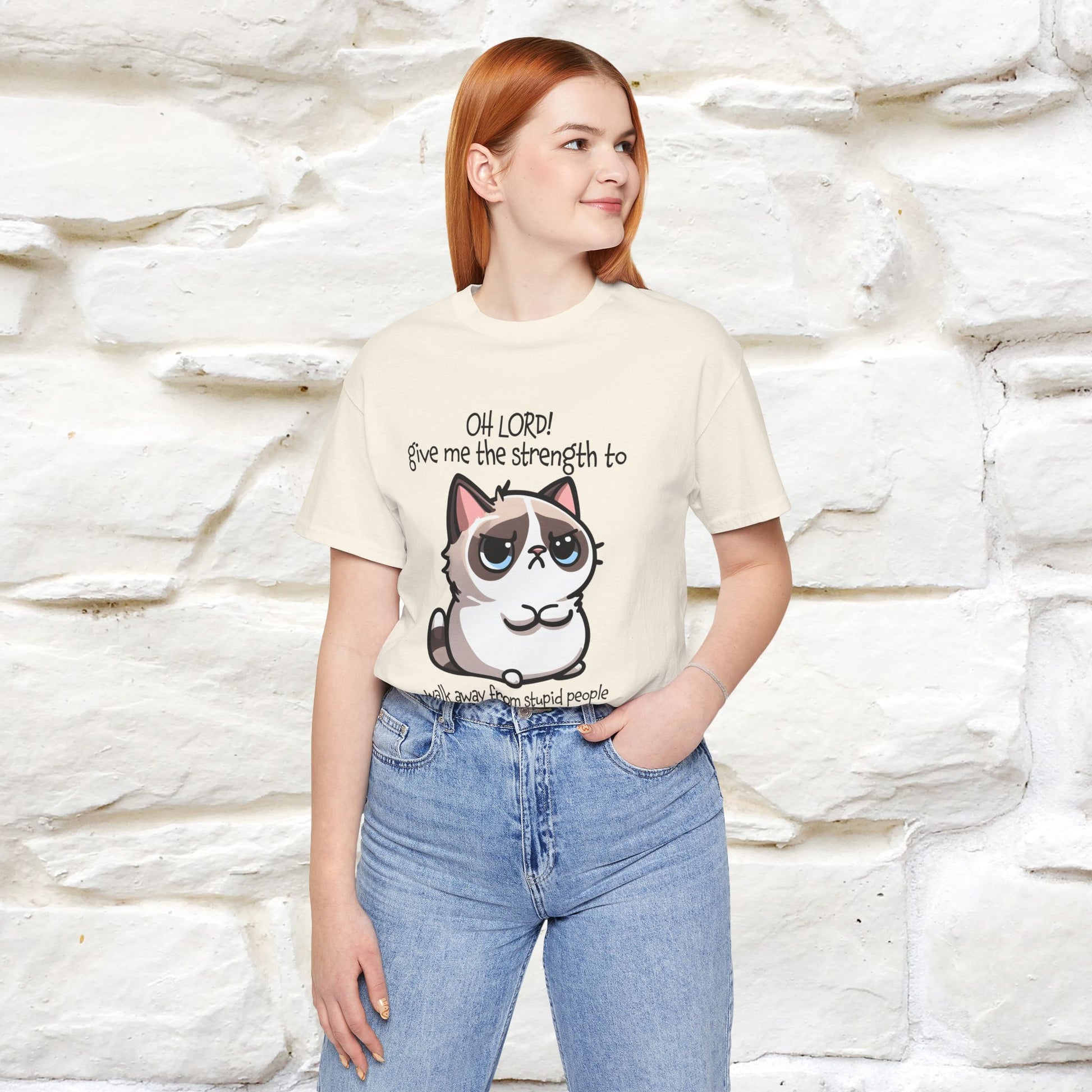 ''Oh Lord! Give Me Strength to ...'' Cat T-Shirt |  | Nunu&Miao Studio - Nunu&Miao Studio