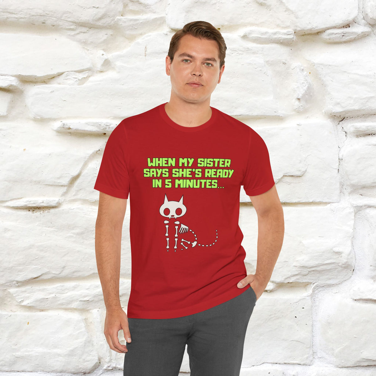 “When my sister says she’s ready in 5 minutes…” | Cat T-Shirt | Nunu&Miao Studio