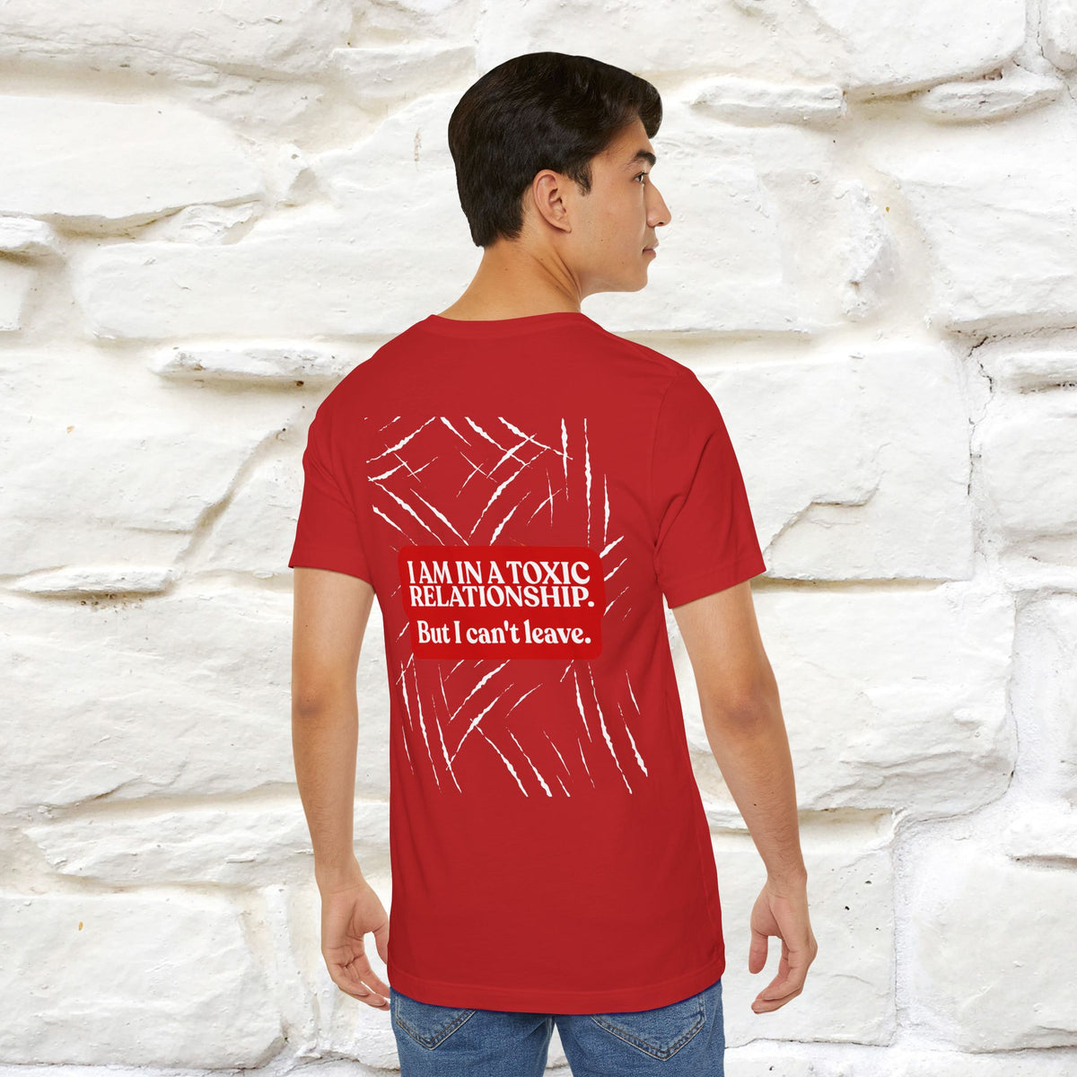 "“I Am in a Toxic Relationship"  Funny Cat T-Shirt | Front & Back Design | Nunu&Miao Studio