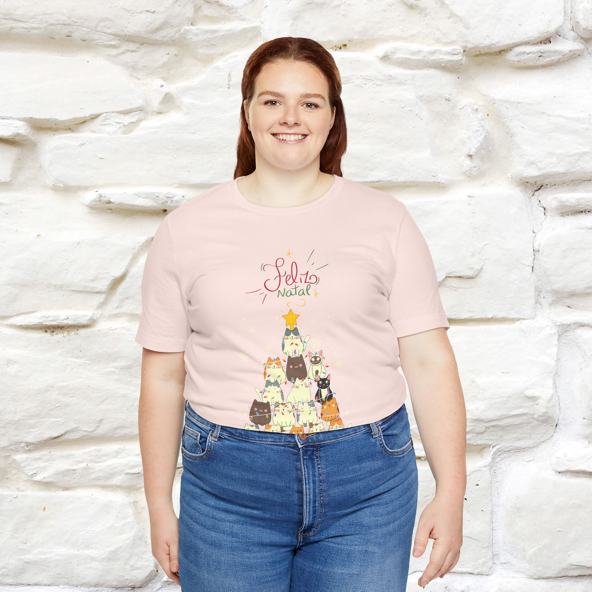 "Feliz Natal" Cat T-shirt|Nunu&Miao Studio - Nunu&Miao Studio