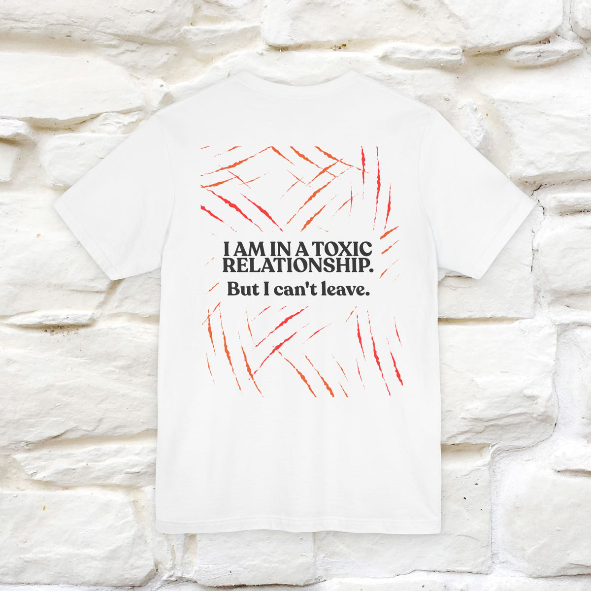 "“I Am in a Toxic Relationship"  Funny Cat T-Shirt | Front & Back Design | Nunu&Miao Studio