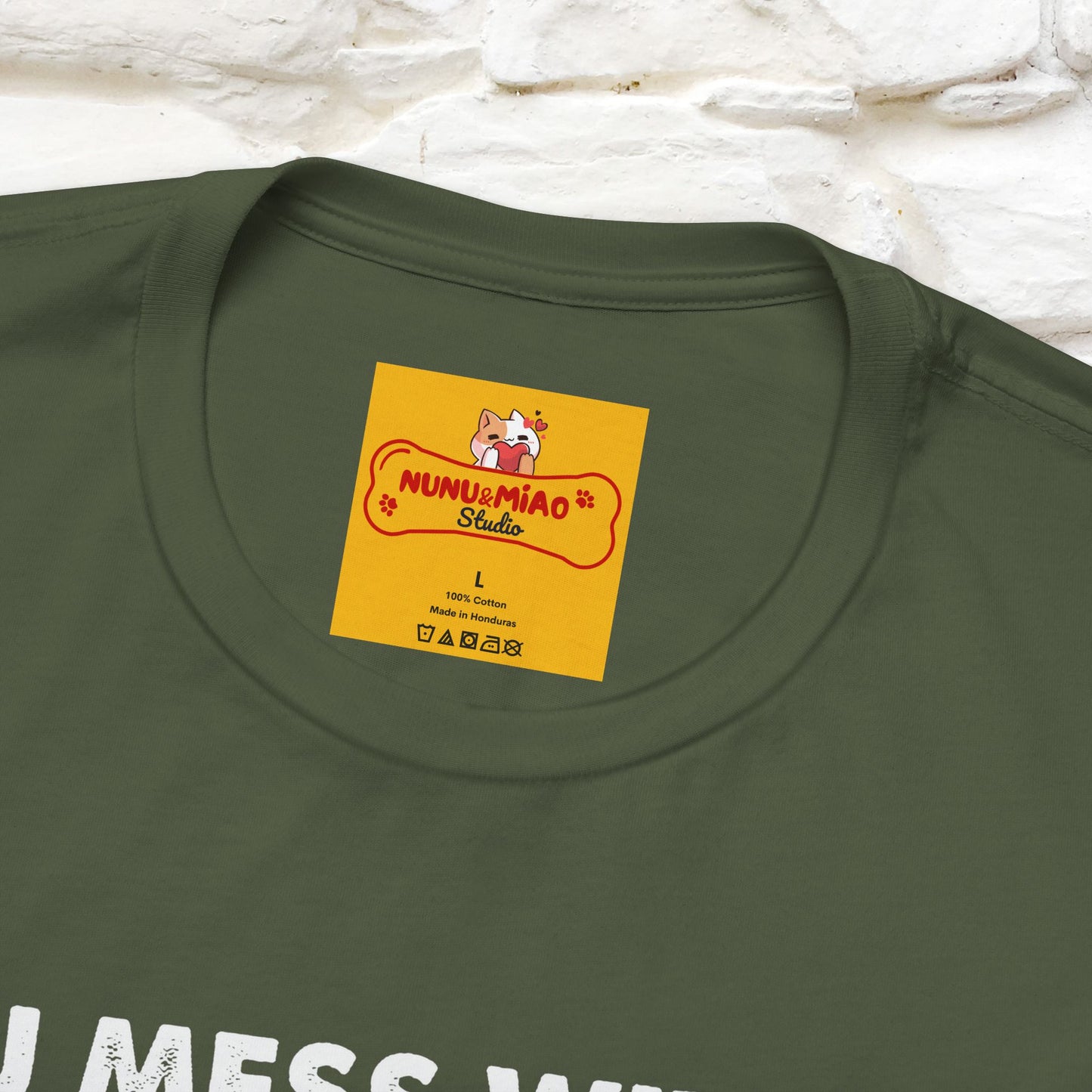 "You Mess With The Meow Meow, You Get The Peow Peow" Cat T-shirt |Nunu&Miao Studio - Nunu&Miao Studio