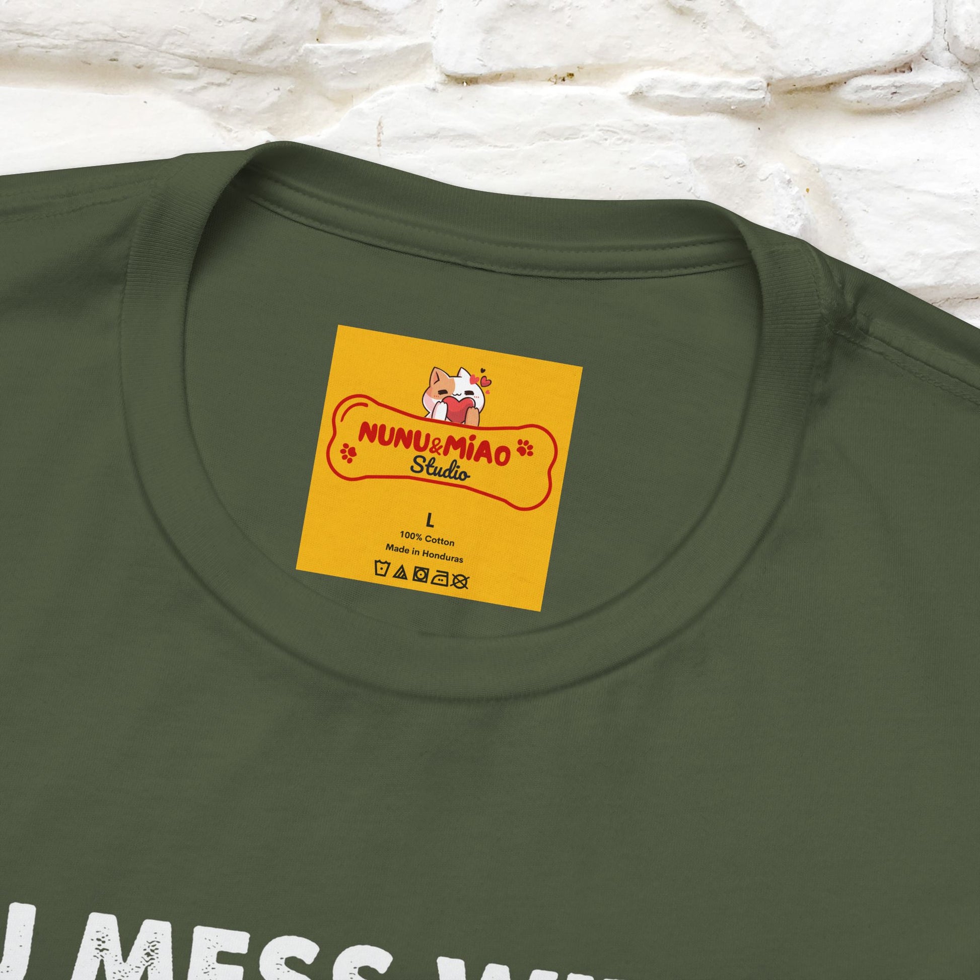 "You Mess With The Meow Meow, You Get The Peow Peow" Cat T-shirt |Nunu&Miao Studio - Nunu&Miao Studio