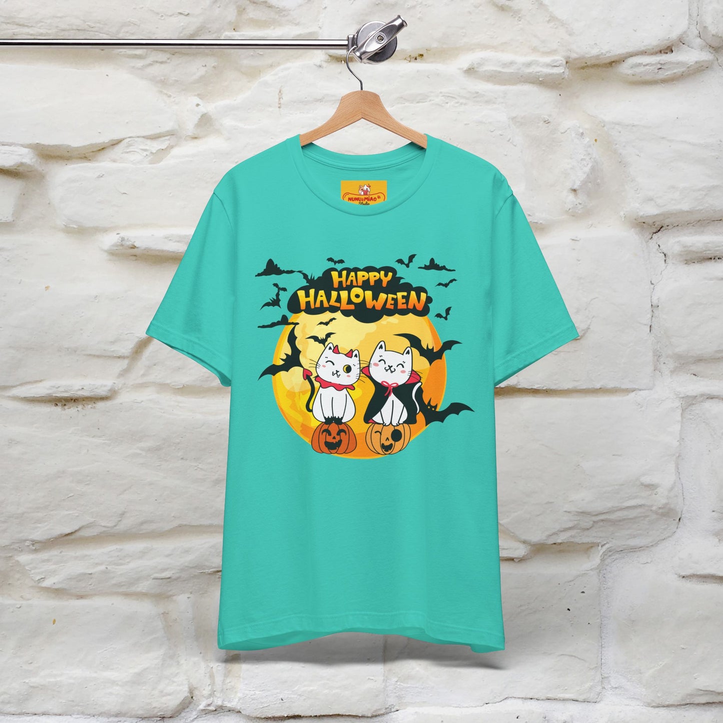 "Happy Halloween Cat Couple " Cat  T-shirt |Nunu&Miao Studio - Nunu&Miao Studio