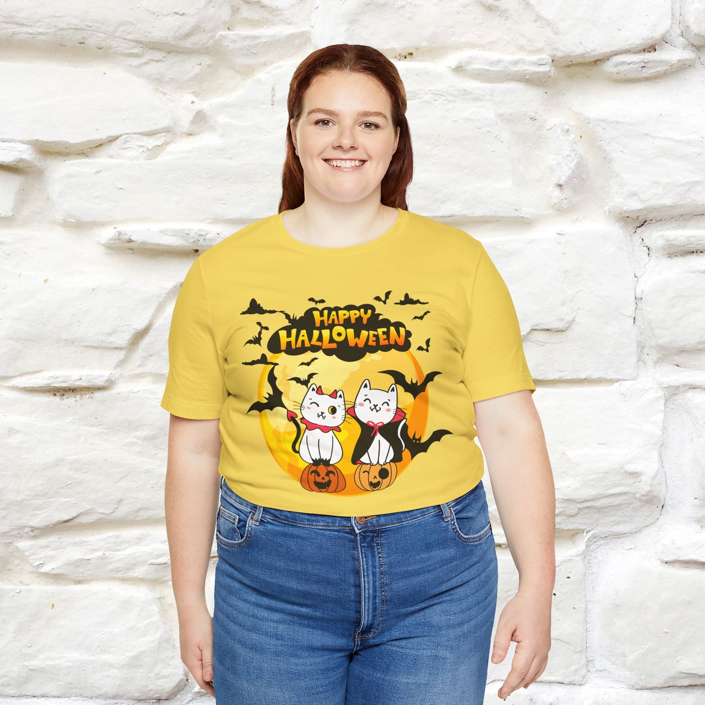 "Happy Halloween Cat Couple " Cat  T-shirt |Nunu&Miao Studio - Nunu&Miao Studio