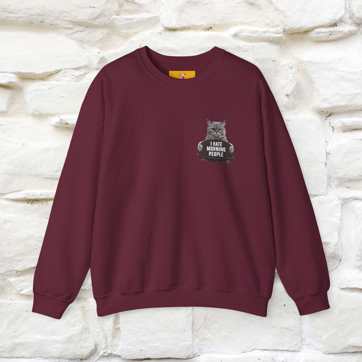 "I Hate Morning People'' |Cat Sweatshirt | Nunu&Miao Studio