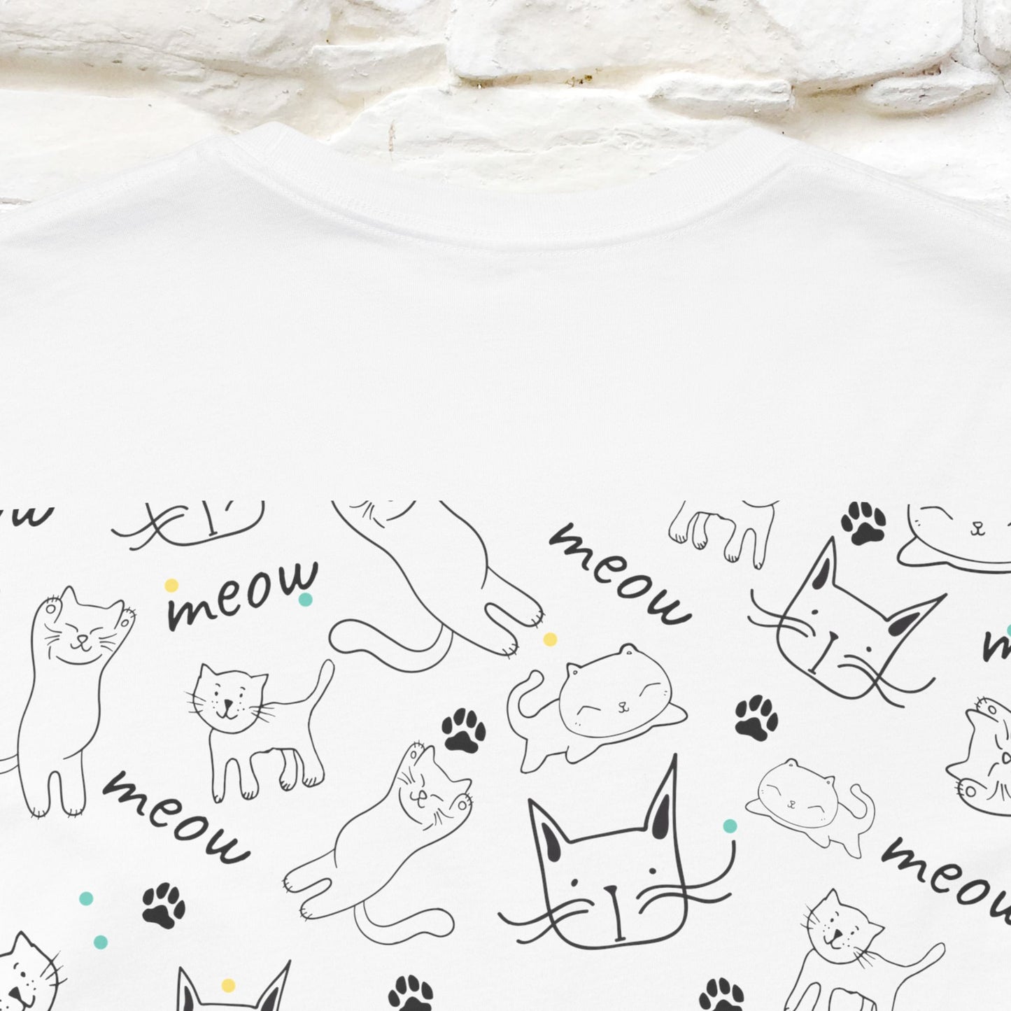 "Antidepressants" Cat T-Shirt | Front & Back Design | Nunu&Miao Studio - Nunu&Miao Studio