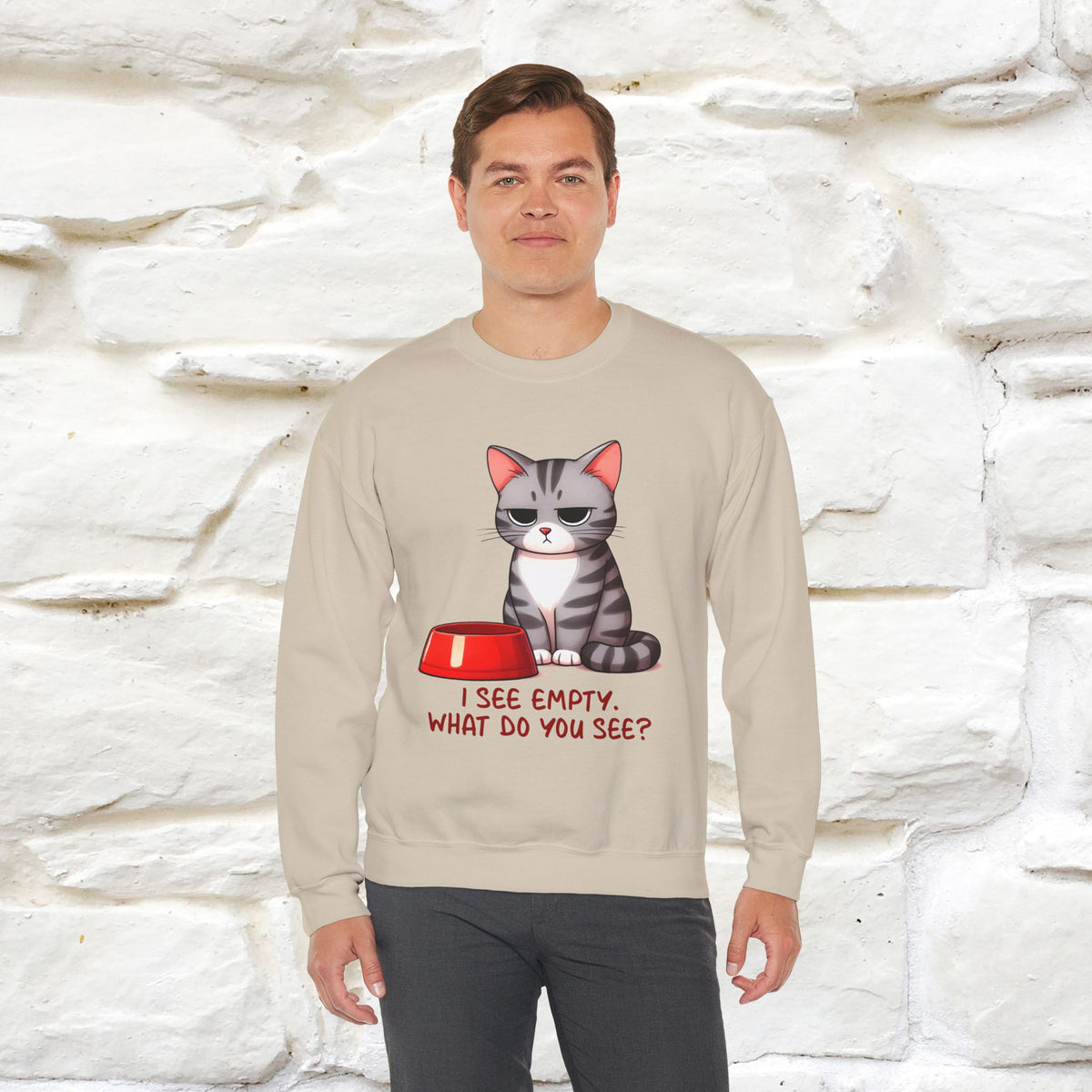 ''I See Empty What Do You See..'' |Cat Sweatshirt | Nunu&Miao Studio