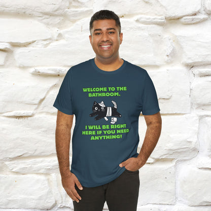 "Welcome To The Bathroom..."Funny  Cat T-shirt |Nunu&Miao Studio - Nunu&Miao Studio