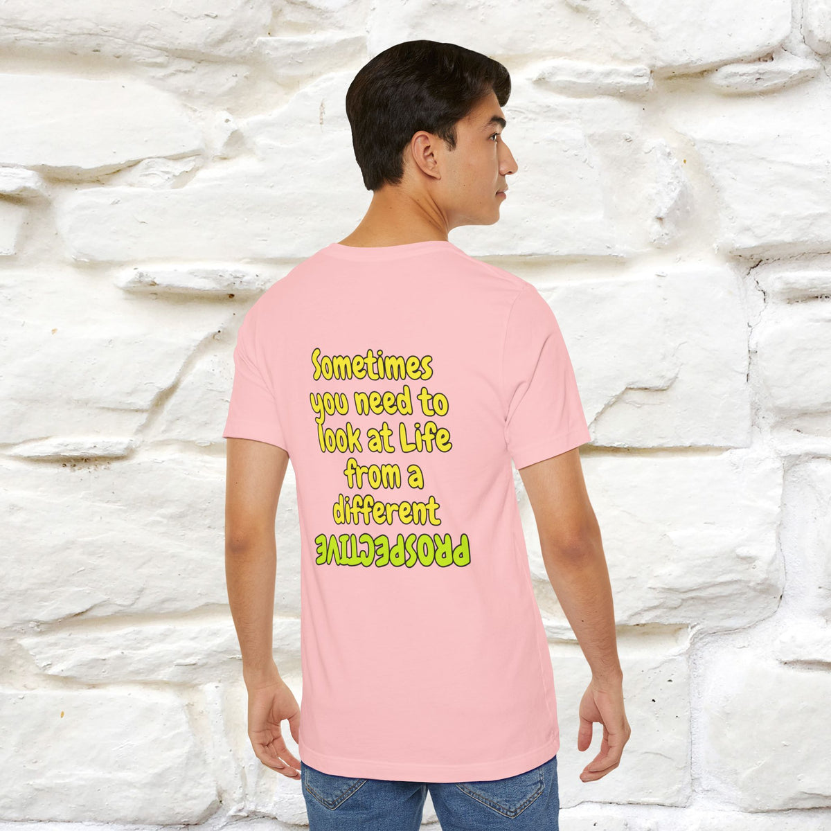 "Sometimes You Need to Look at Life from a Different Perspective" Cat T-Shirt | Front & Back Design | Nunu&Miao Studio