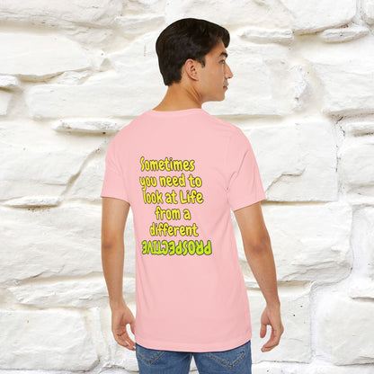 "Sometimes You Need to Look at Life from a Different Perspective" Cat T-Shirt | Front & Back Design | Nunu&Miao Studio