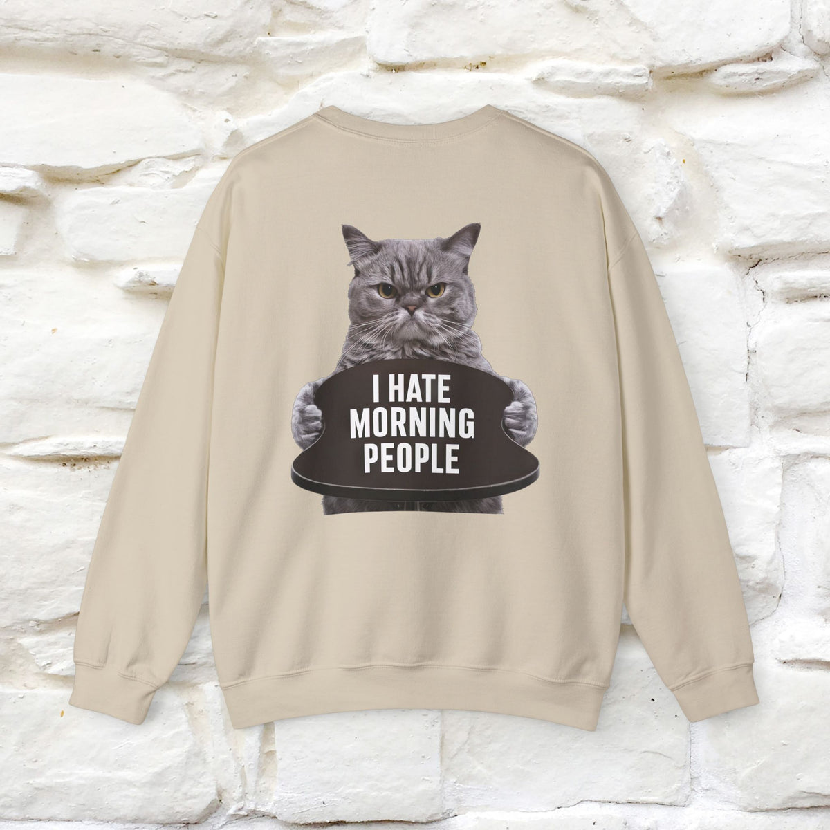 "I Hate Morning People'' |Cat Sweatshirt | Nunu&Miao Studio