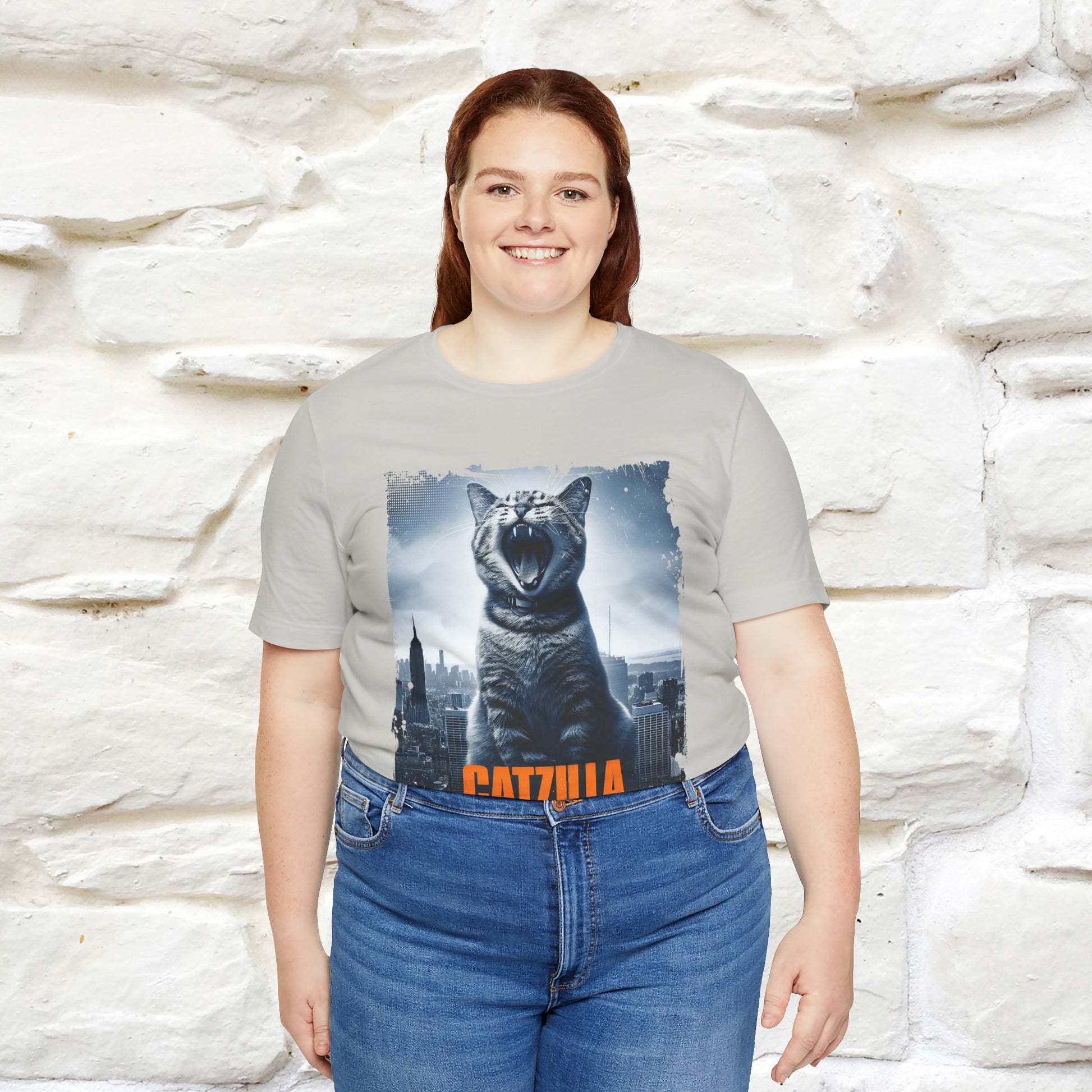 Catzilla T-Shirt | Fun Monster Cat Tee for Men & Women | 100% Cotton - Nunu&Miao Studio