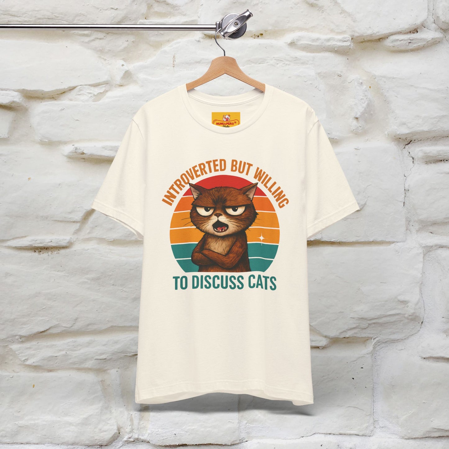 "Introverted But Willing To Discuss Cats" Antisocial Cat T-shirt |Nunu&Miao Studio - Nunu&Miao Studio