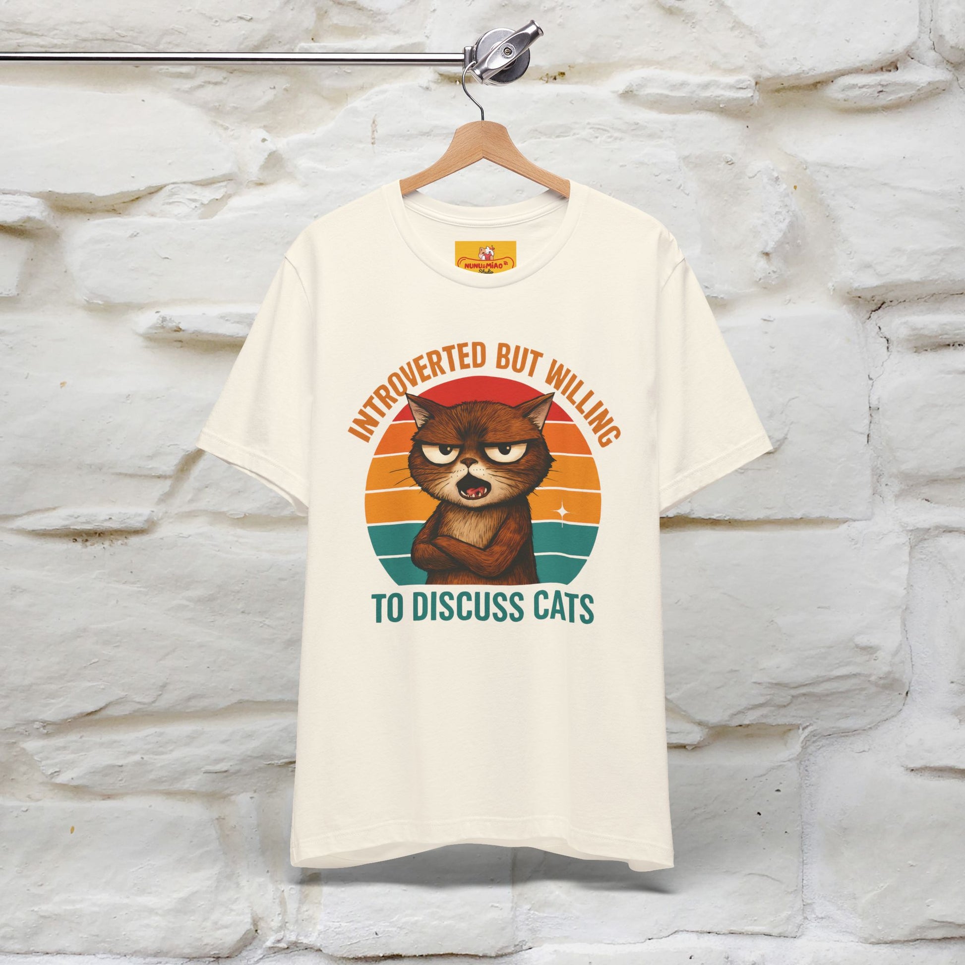 "Introverted But Willing To Discuss Cats" Antisocial Cat T-shirt |Nunu&Miao Studio - Nunu&Miao Studio