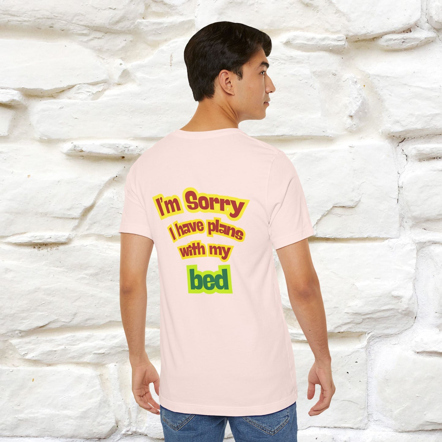 "I Am Sorry I Have Plans With My Bed" |  Cat T-Shirt | Front & Back Design | Nunu&Miao Studio - Nunu&Miao Studio