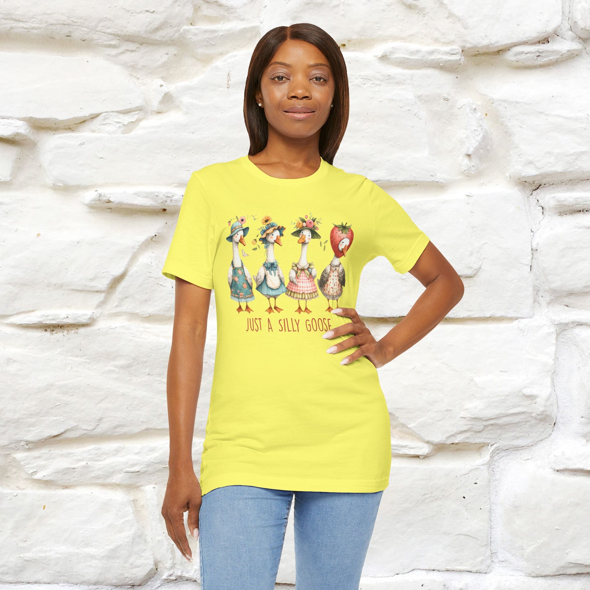 "Just A Silly Goose" Cute T-shirt |Nunu&Miao Studio - Nunu&Miao Studio
