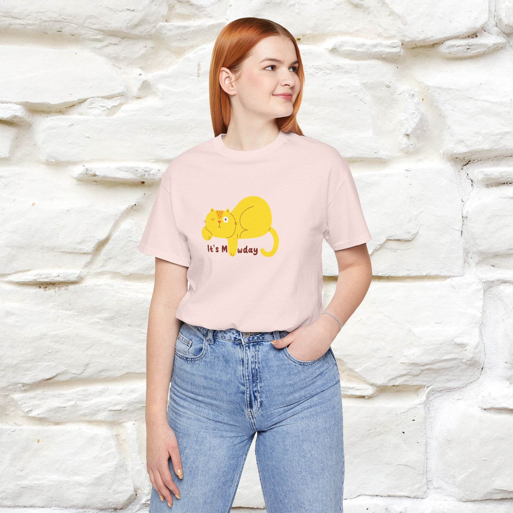 "It's Meawday" Cat T-shirt | Front & Back Design | Nunu&Miao Studio - Nunu&Miao Studio