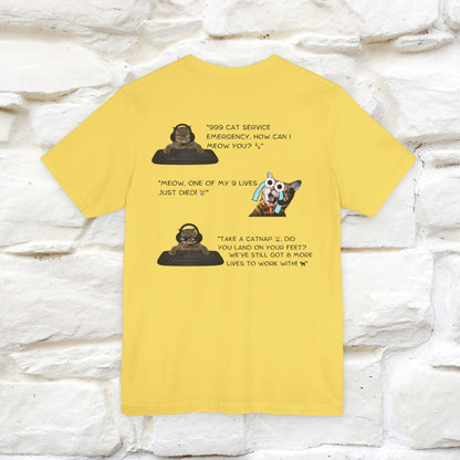 ''911 Emergency'' | Front & Back Design | Cat T-Shirt | Nunu&Miao Studio - Nunu&Miao Studio