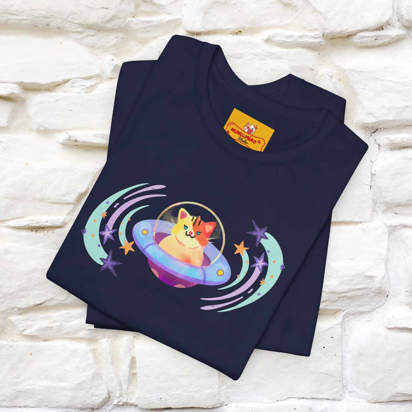 "Stay Positive'' Cat T-Shirt | Front & Back Design | Nunu&Miao Studio - Nunu&Miao Studio